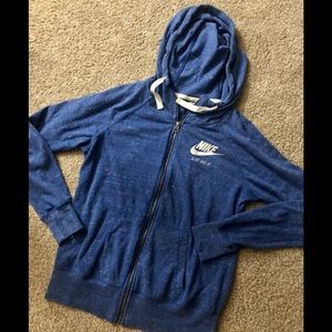 Nike Blue Hoodie Zip Up